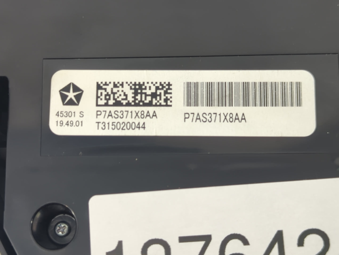 2021-2022 Chrysler Voyager Climate Control Module Temperature AC/Heater Replacement P/N:P7AS371X8AA Fits Fits 2021 2022 OEM 