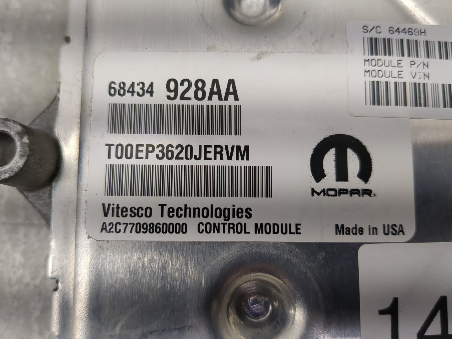 2021-2022 Chrysler Voyager PCM Engine Control Computer ECU ECM PCU OEM P/N:P68496650AI 68434928AA Fits Fits 2020 2021 2022 O