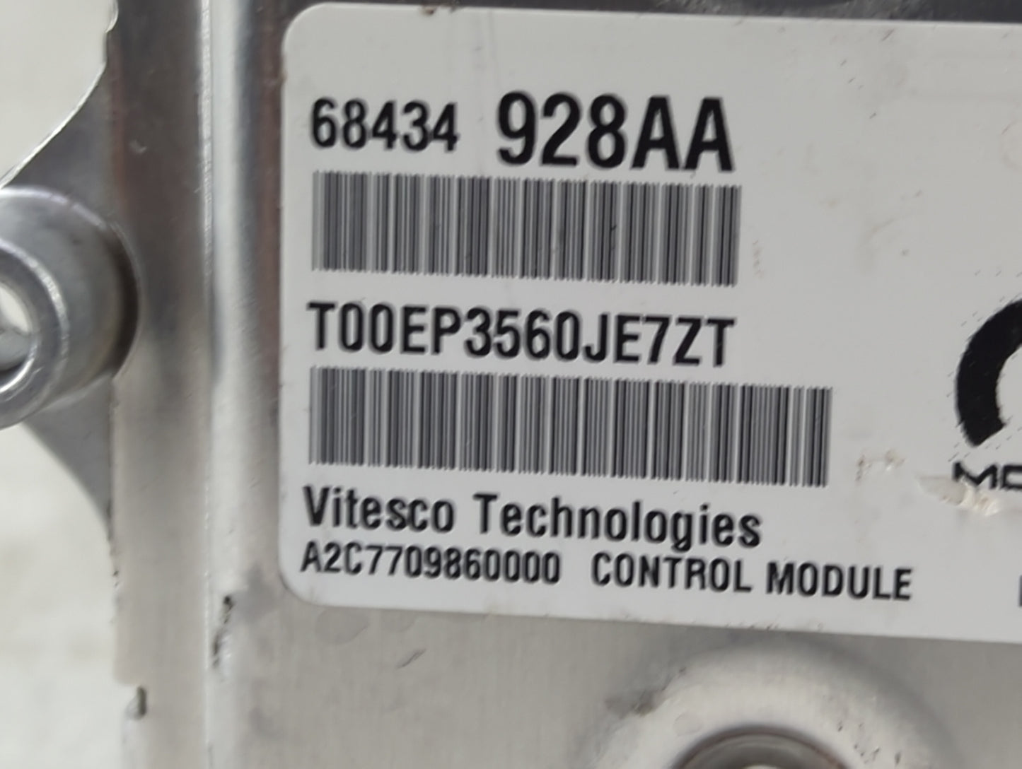 2021-2022 Chrysler Voyager PCM Engine Control Computer ECU ECM PCU OEM P/N:68434928AA T00EP3560JE7ZT Fits Fits 2020 2021 202