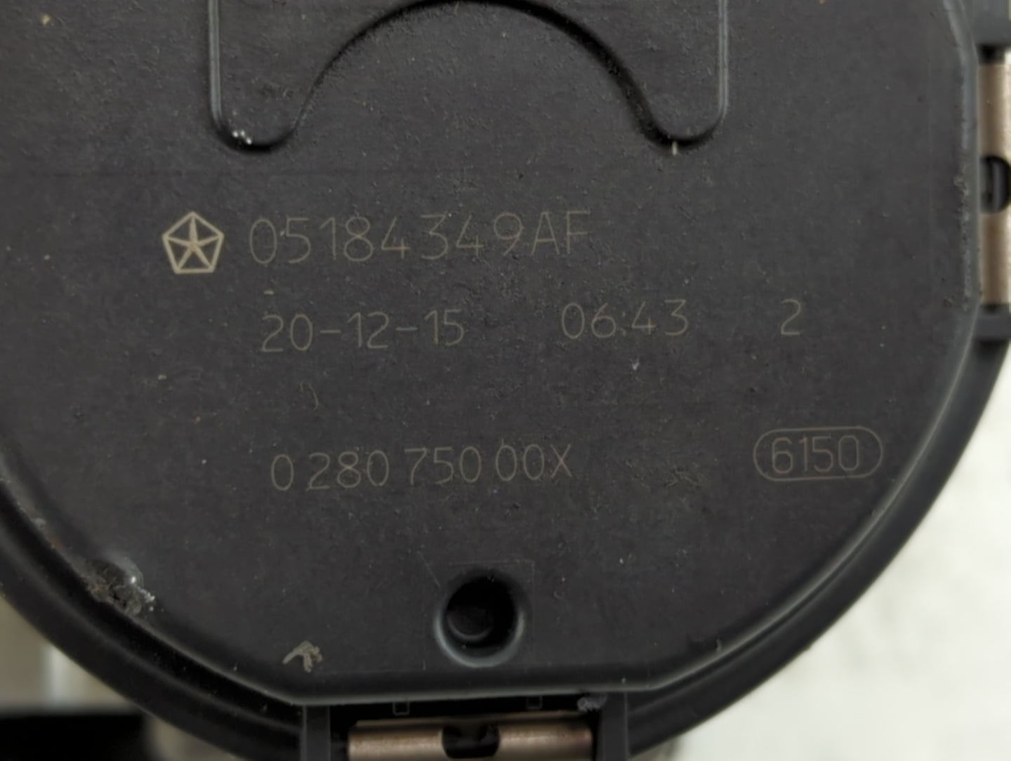 2020-2022 Chrysler Voyager Throttle Body P/N:0 280 750 00X 05184349AF Fits OEM Used Auto Parts - Oemusedautoparts1.com