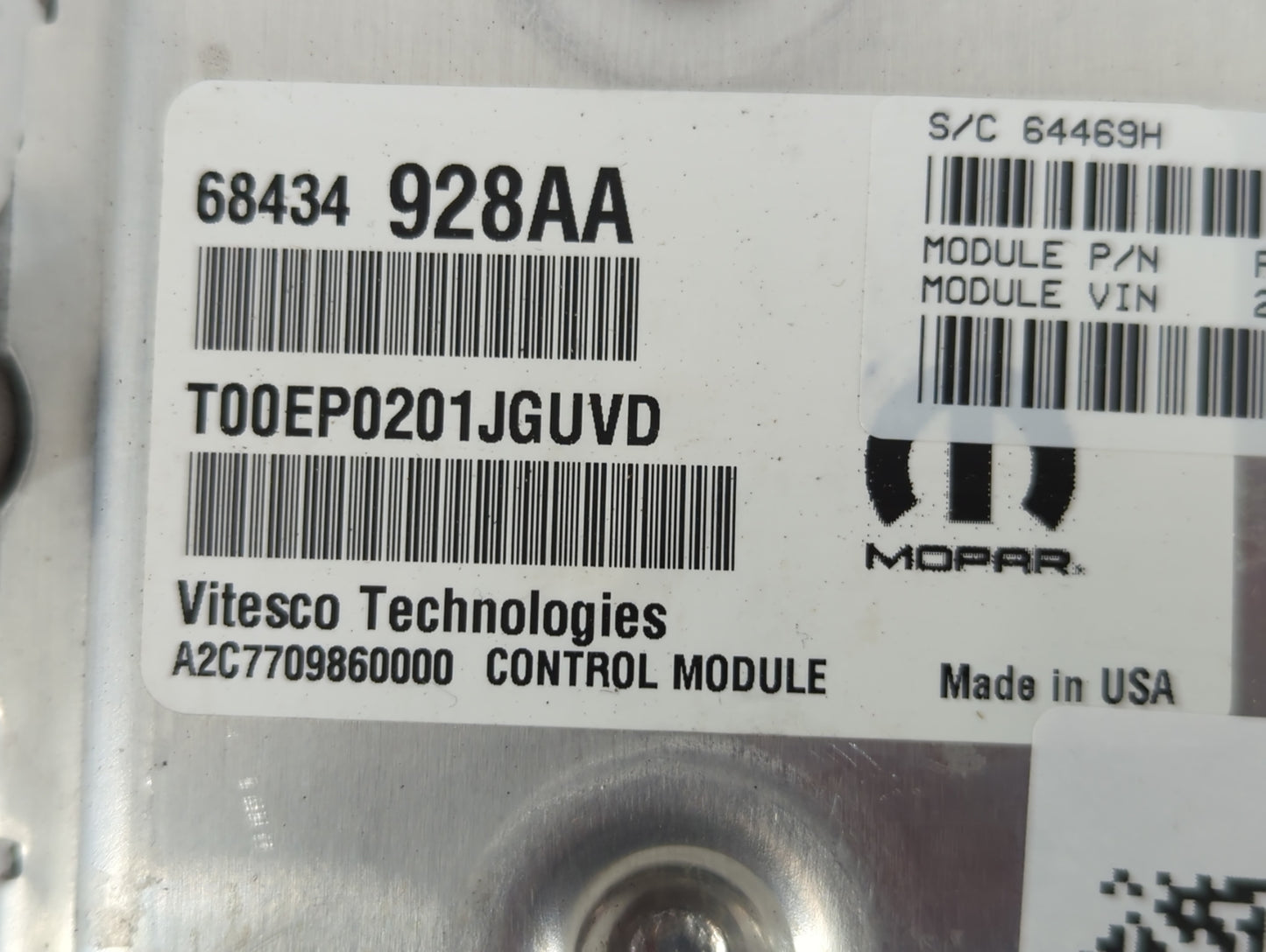 2021-2022 Chrysler Voyager PCM Engine Control Computer ECU ECM PCU OEM P/N:P68496650AI 68434928AA Fits Fits 2020 2021 2022 O
