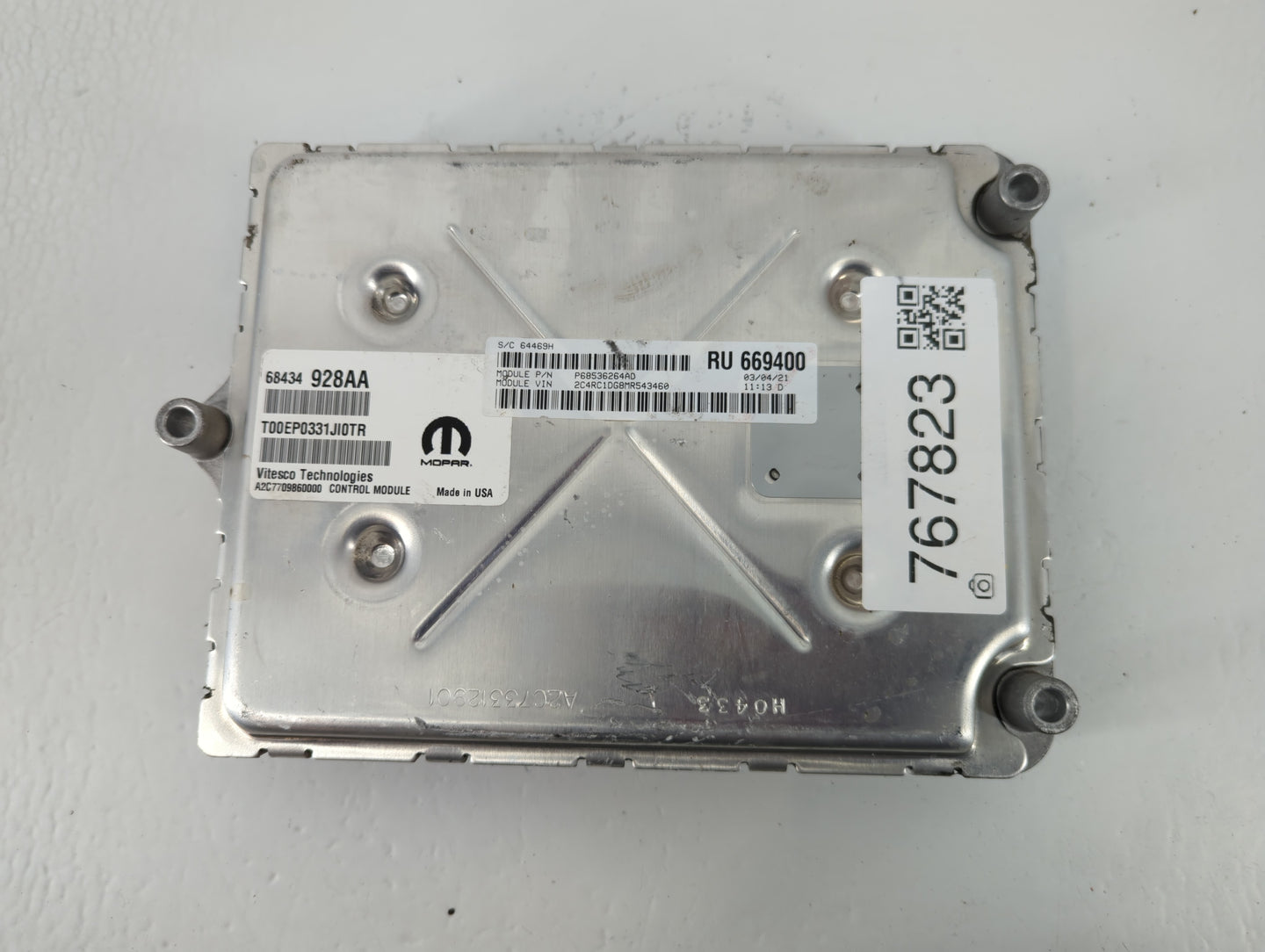 2021-2022 Chrysler Voyager PCM Engine Control Computer ECU ECM PCU OEM P/N:P68536264AD 68434928AA Fits Fits 2020 2021 2022 O