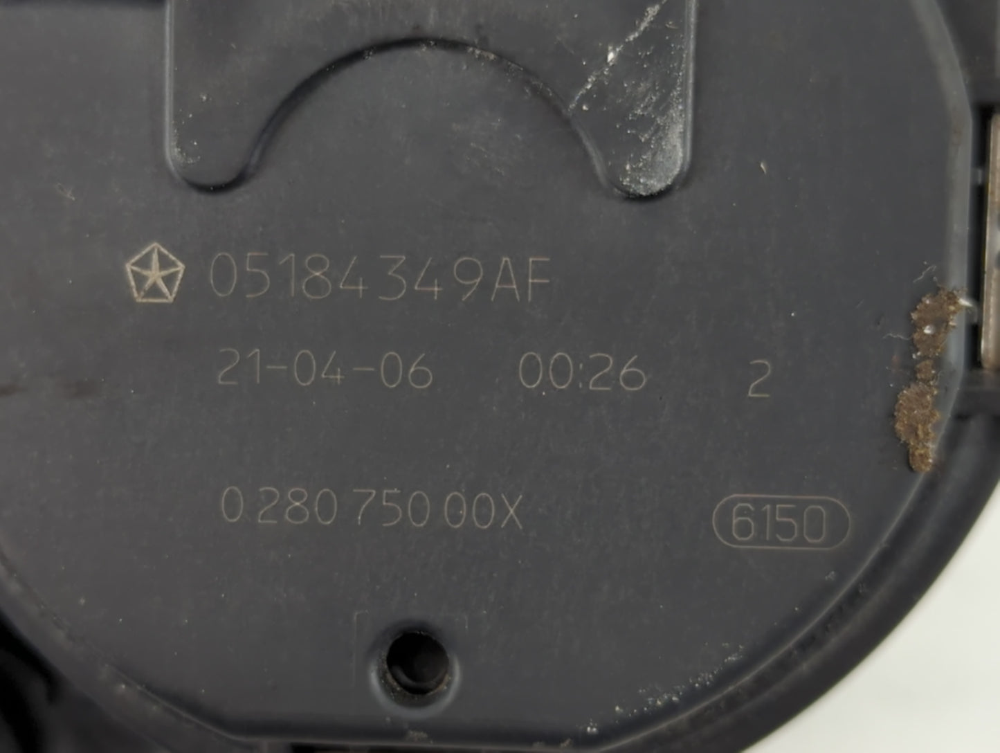 2020-2022 Chrysler Voyager Throttle Body P/N:0 280 750 00X 05184349AF Fits OEM Used Auto Parts - Oemusedautoparts1.com