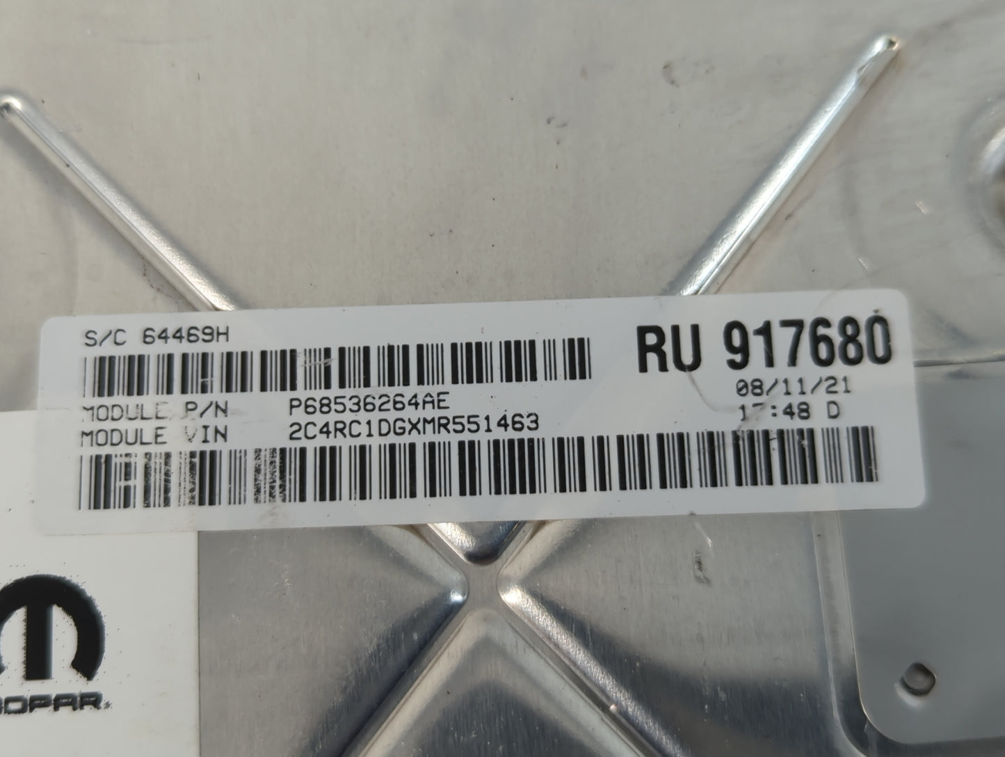 2021-2022 Chrysler Voyager PCM Engine Control Computer ECU ECM PCU OEM P/N:P68536264AE 68434928AB Fits Fits 2020 2021 2022 O