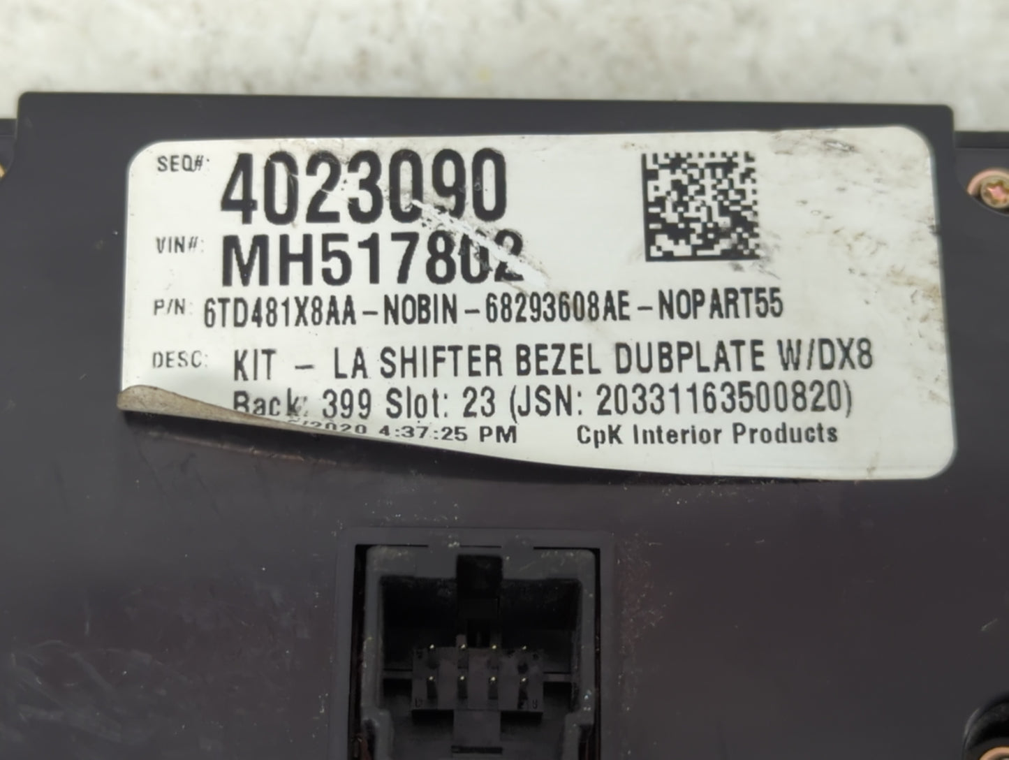 2021 Dodge Challenger Climate Control Module Temperature AC/Heater Replacement P/N:68293608AE 6TD481X8AA Fits OEM Used Auto 