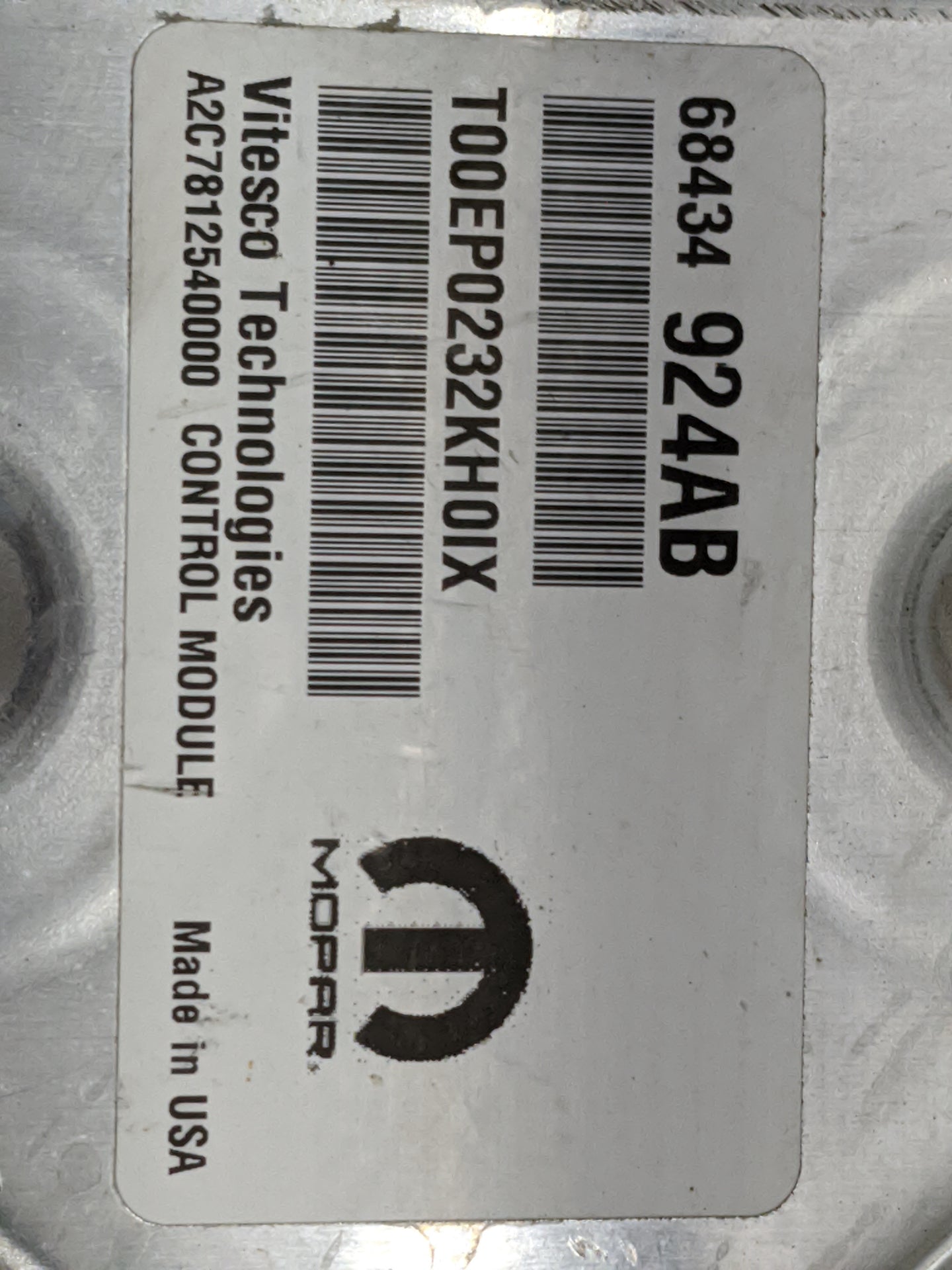 2020-2022 Dodge Challenger PCM Engine Control Computer ECU ECM PCU OEM P/N:68434924AB T00EP0232KH0IX Fits Fits 2020 2021 202