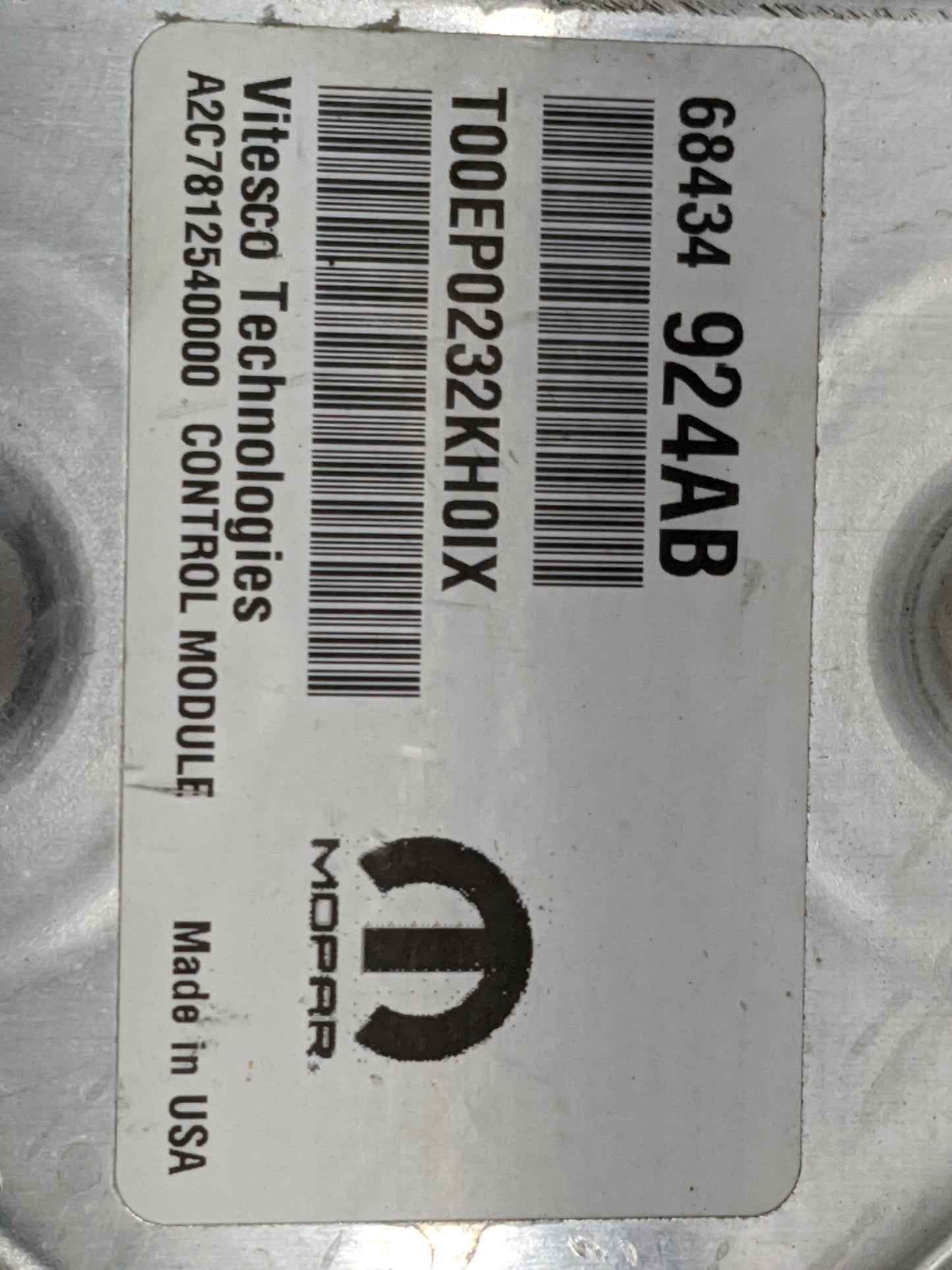 2020-2022 Dodge Challenger PCM Engine Control Computer ECU ECM PCU OEM P/N:68434924AB T00EP0232KH0IX Fits Fits 2020 2021 202