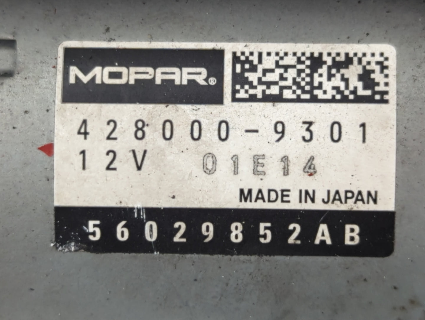 2017-2022 Dodge Challenger Car Starter Motor Solenoid OEM P/N:56029852AB 428000-9301 Fits OEM Used Auto Parts - Oemusedautop