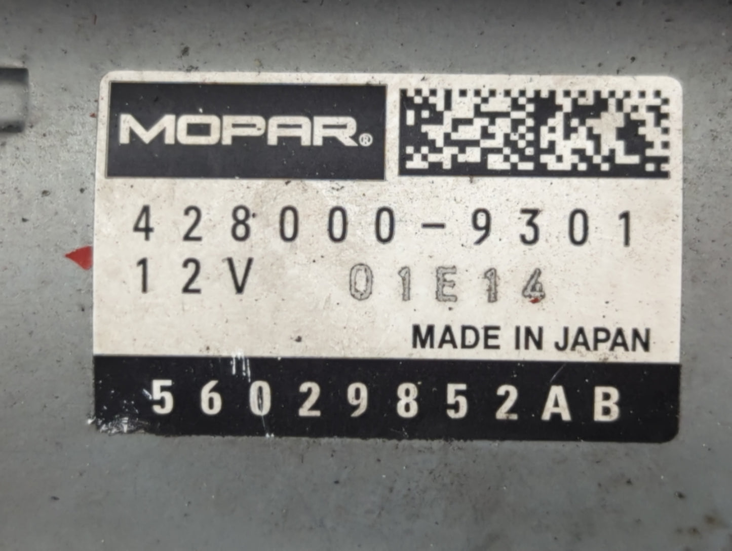 2017-2022 Dodge Challenger Car Starter Motor Solenoid OEM P/N:56029852AB 428000-9301 Fits OEM Used Auto Parts - Oemusedautop