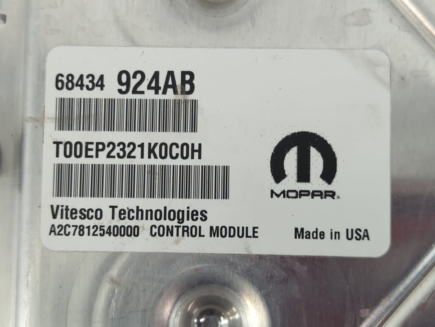 2020-2022 Dodge Challenger PCM Engine Control Computer ECU ECM PCU OEM P/N:68434 924AB Fits Fits 2020 2021 2022 OEM Used Aut