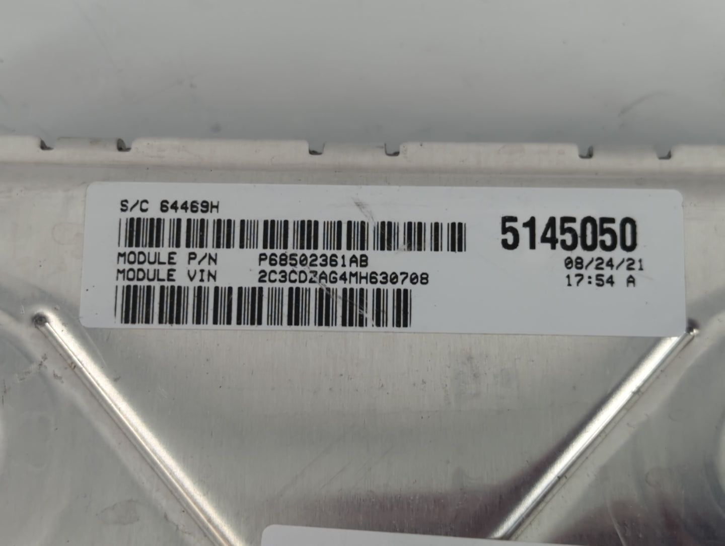 2020-2022 Dodge Challenger PCM Engine Control Computer ECU ECM PCU OEM P/N:68434 924AB Fits Fits 2020 2021 2022 OEM Used Aut