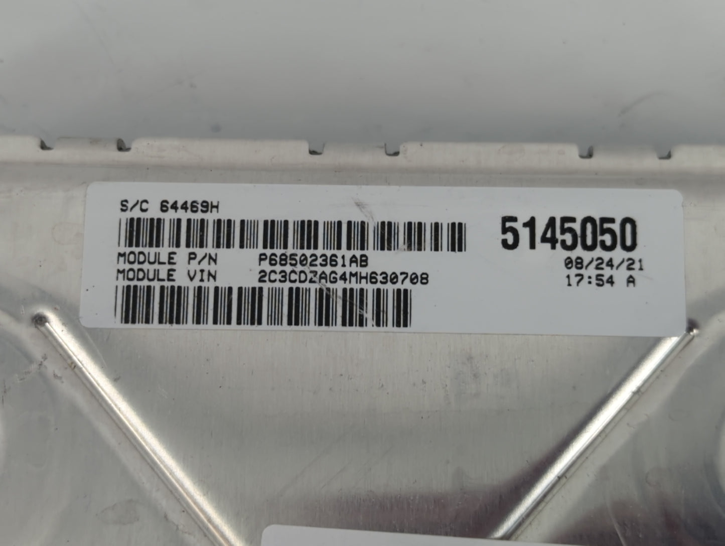 2020-2022 Dodge Challenger PCM Engine Control Computer ECU ECM PCU OEM P/N:68434 924AB Fits Fits 2020 2021 2022 OEM Used Aut