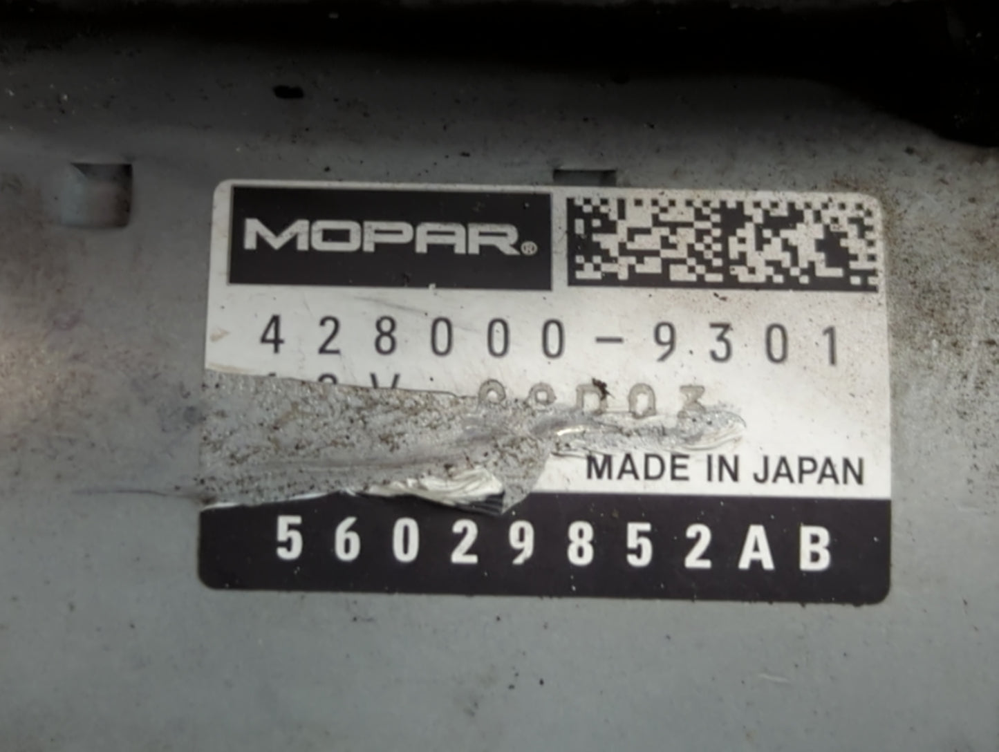 2017-2022 Dodge Challenger Car Starter Motor Solenoid OEM P/N:428000-9301 56029852AB Fits OEM Used Auto Parts - Oemusedautop