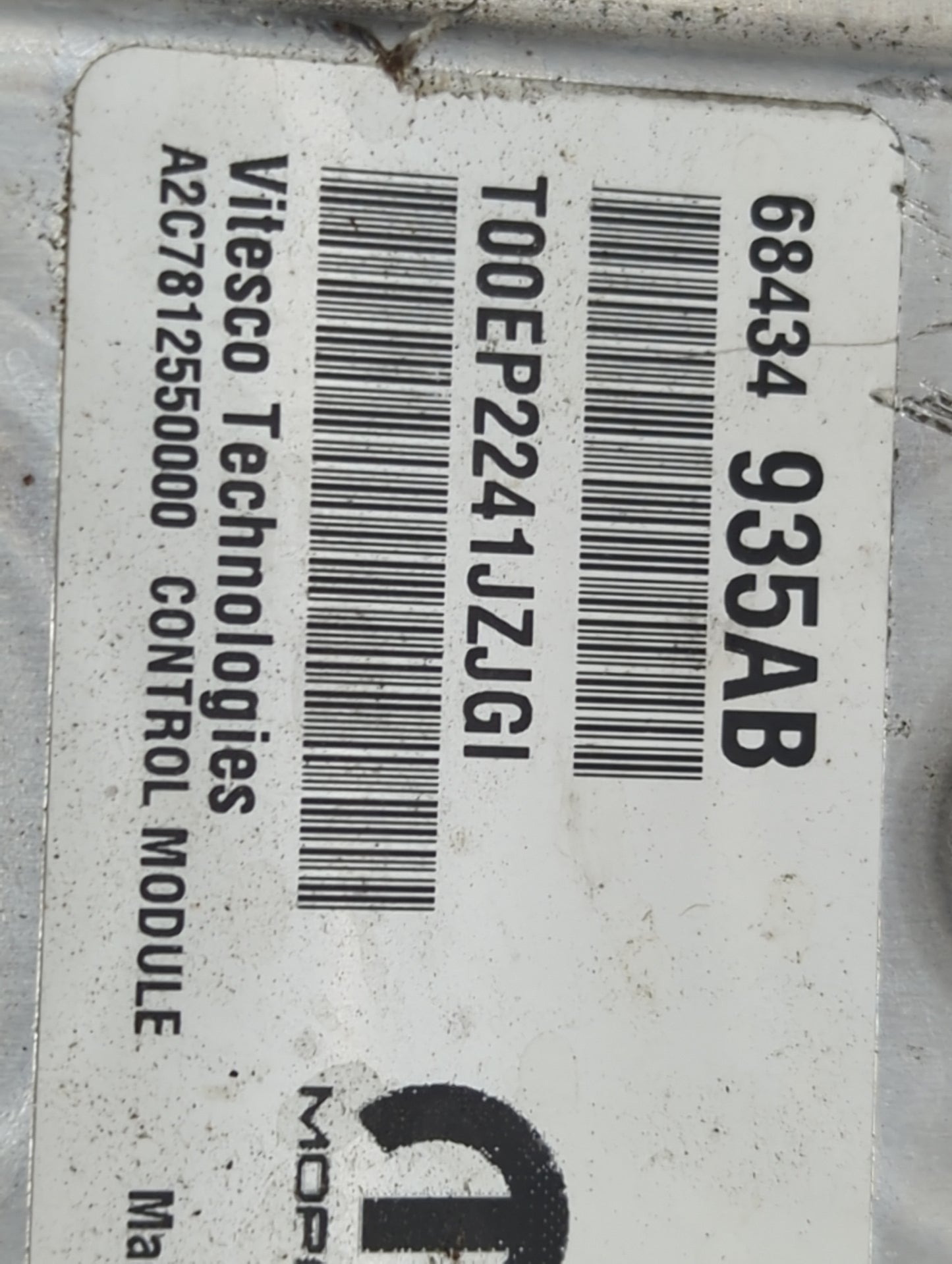 2020-2022 Dodge Charger PCM Engine Control Computer ECU ECM PCU OEM P/N:68434935AB T00EP2241JZJGI Fits Fits 2020 2021 2022 O