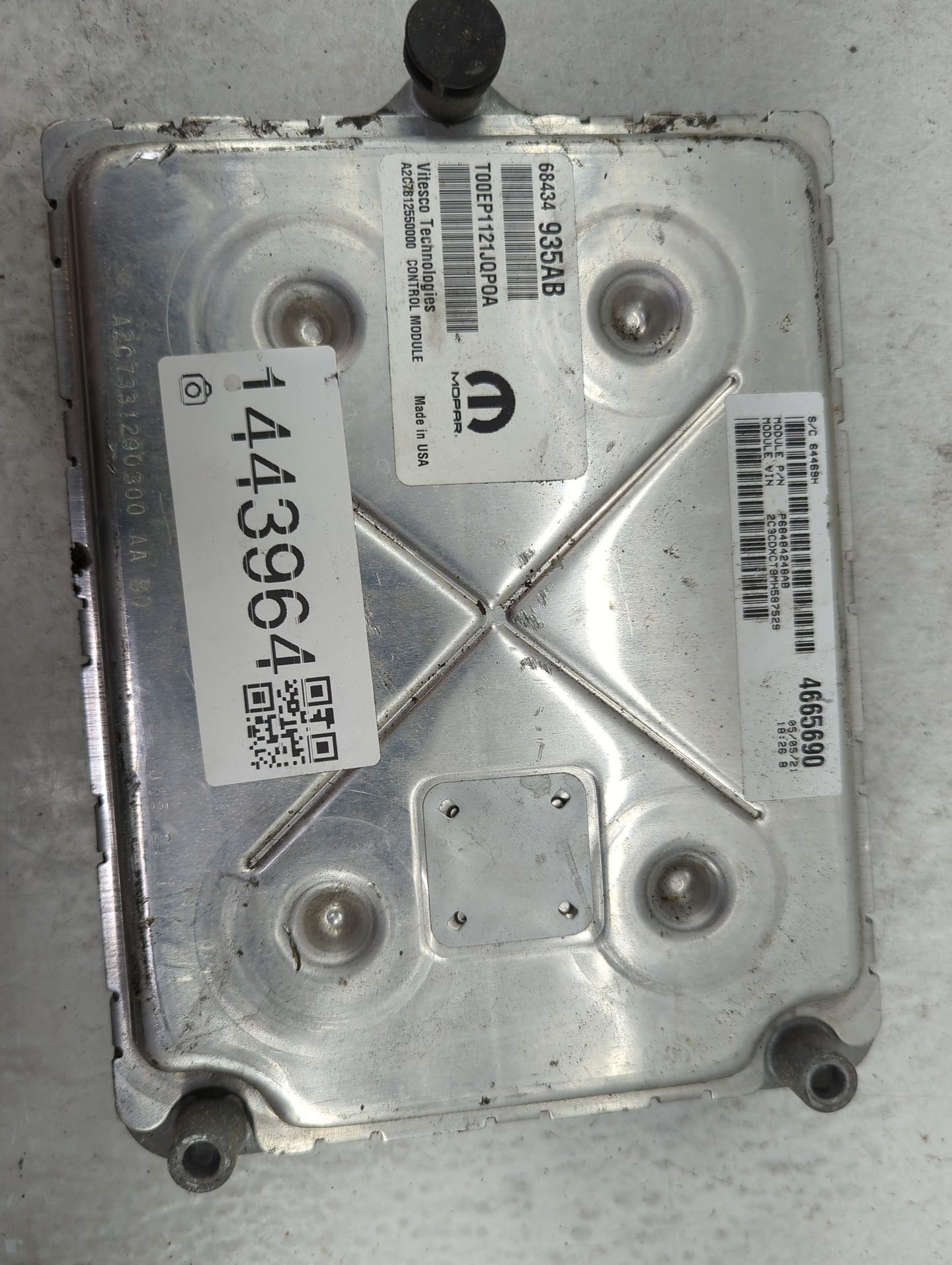 2020-2022 Dodge Charger PCM Engine Control Computer ECU ECM PCU OEM P/N:68434935AB T00EP112LJ0P0A Fits Fits 2020 2021 2022 O
