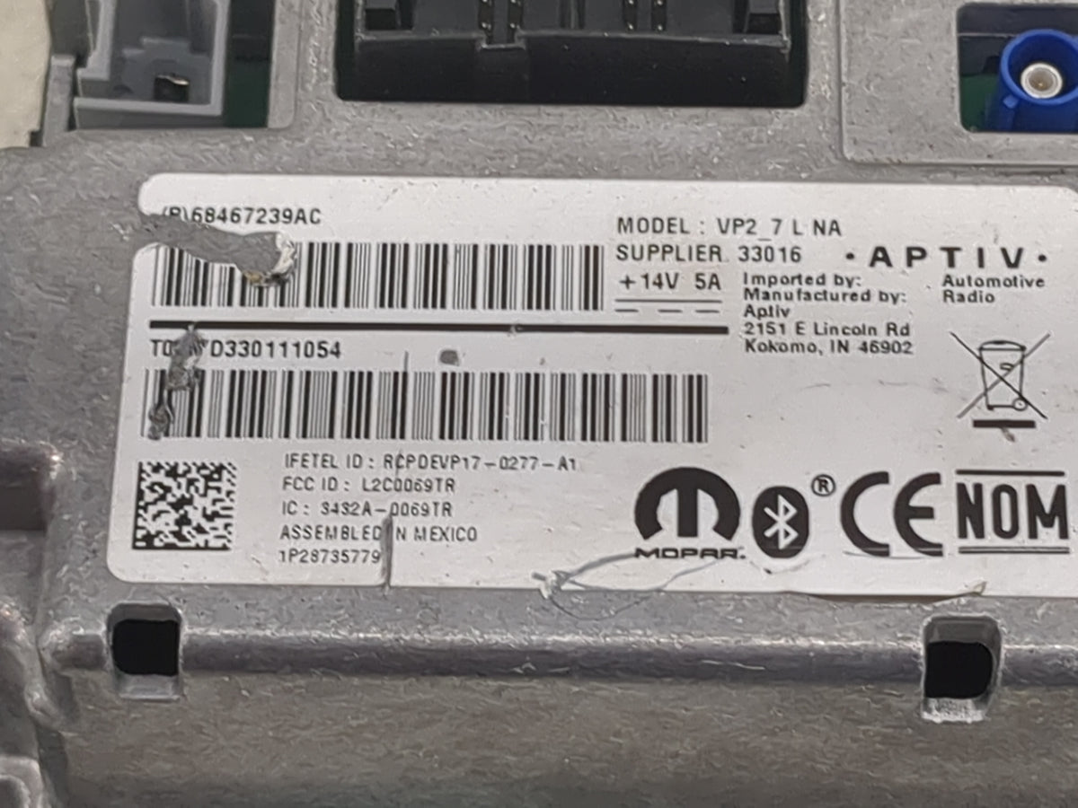 2016-2021 Dodge Charger Information Radio Display Screen 1514462 - Oemusedautoparts1.com