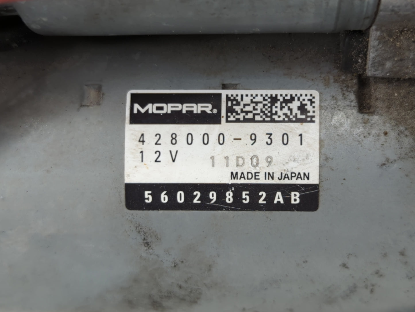 2017-2022 Dodge Charger Car Starter Motor Solenoid OEM P/N:56029852AB 428000-9301 Fits OEM Used Auto Parts - Oemusedautopart