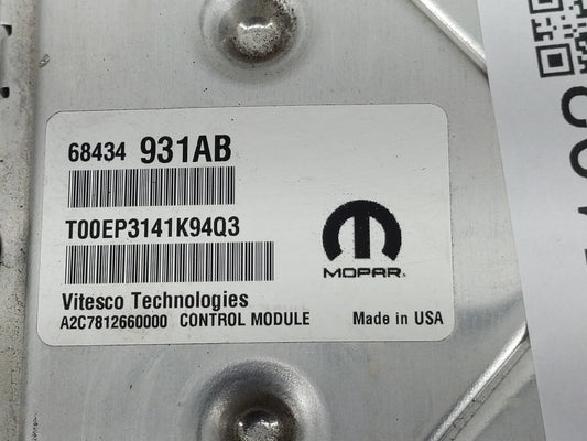 2020-2022 Dodge Durango PCM Engine Control Computer ECU ECM PCU OEM P/N:68434931AB Fits Fits 2020 2021 2022 OEM Used Auto Parts