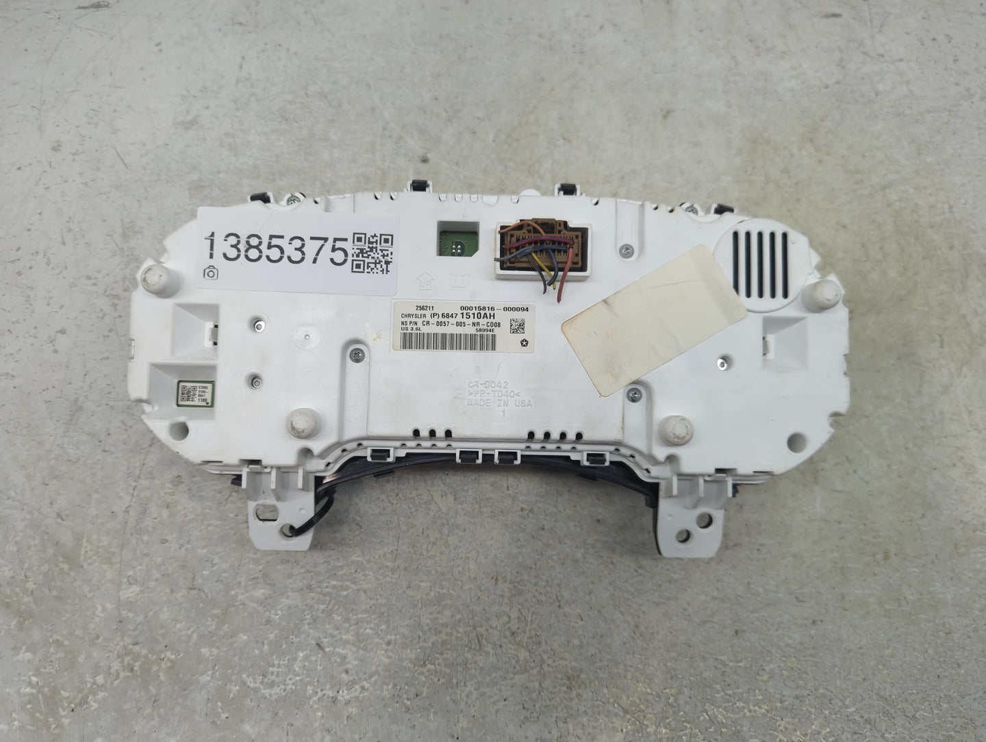2021 Dodge Durango Instrument Cluster Speedometer Gauges P/N:68471510AH Fits OEM Used Auto Parts - Oemusedautoparts1.com