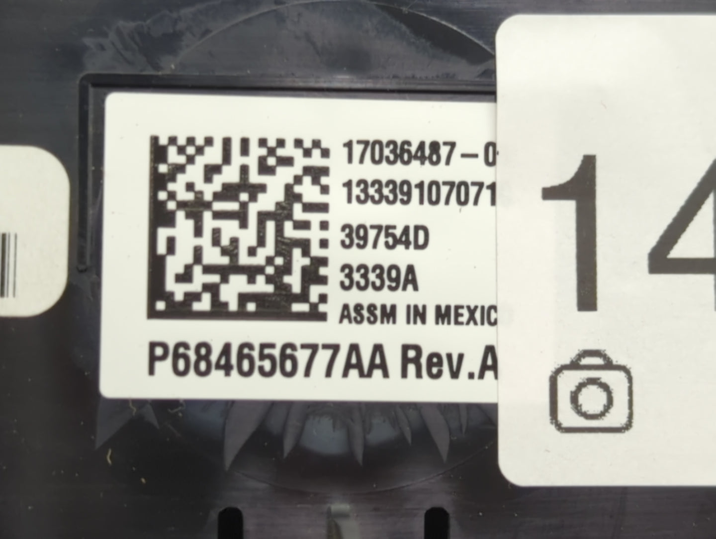 2021-2022 Dodge Durango Climate Control Module Temperature AC/Heater Replacement P/N:P68465677AA 17036487 Fits Fits 2021 202