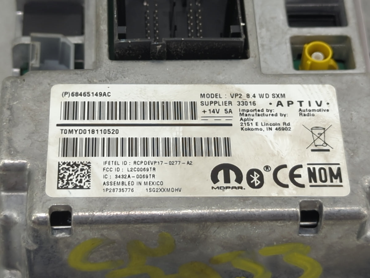 2021 Dodge Durango Information Radio Display Screen 1504814 - Oemusedautoparts1.com