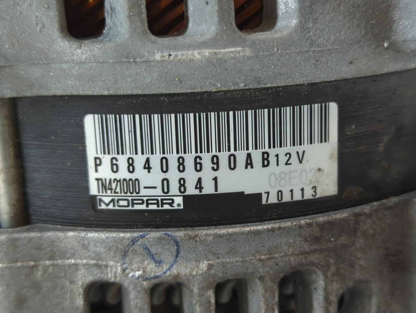2021-2022 Dodge Durango Alternator Replacement Generator Charging Assembly Engine OEM P/N:P68408690AB Fits Fits 2021 2022 OE