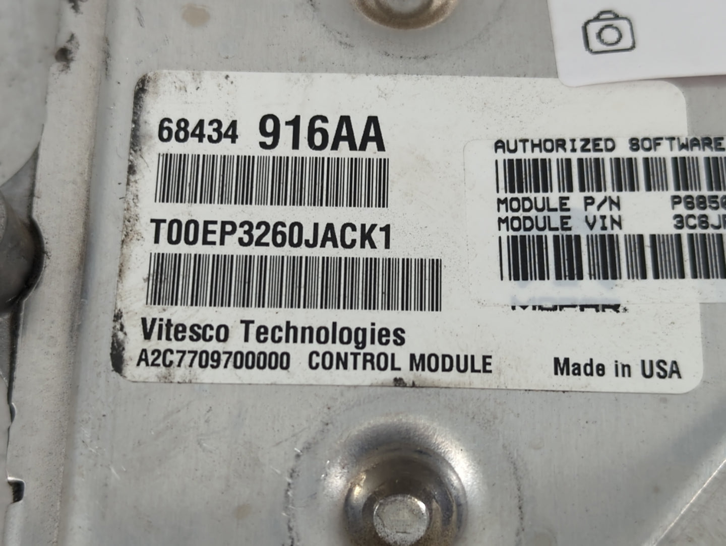 2021 Dodge Ram 1500 PCM Engine Control Computer ECU ECM PCU OEM P/N:68434916AA Fits Fits 2022 OEM Used Auto Parts - Oemuseda