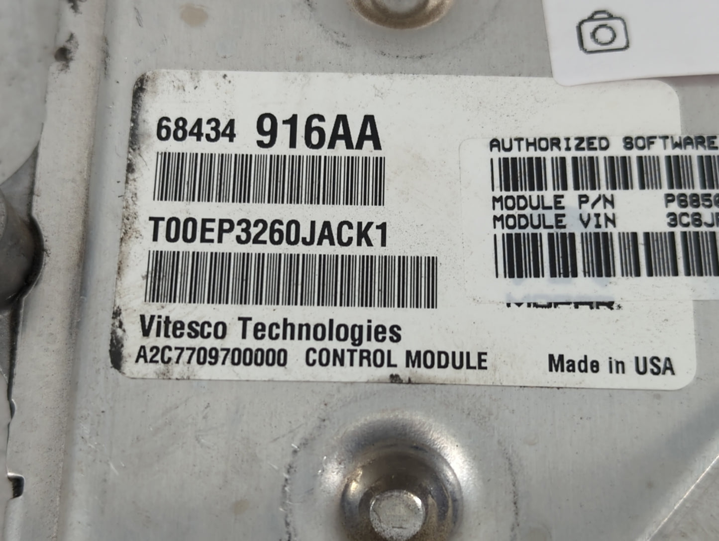 2021 Dodge Ram 1500 PCM Engine Control Computer ECU ECM PCU OEM P/N:68434916AA Fits Fits 2022 OEM Used Auto Parts - Oemuseda