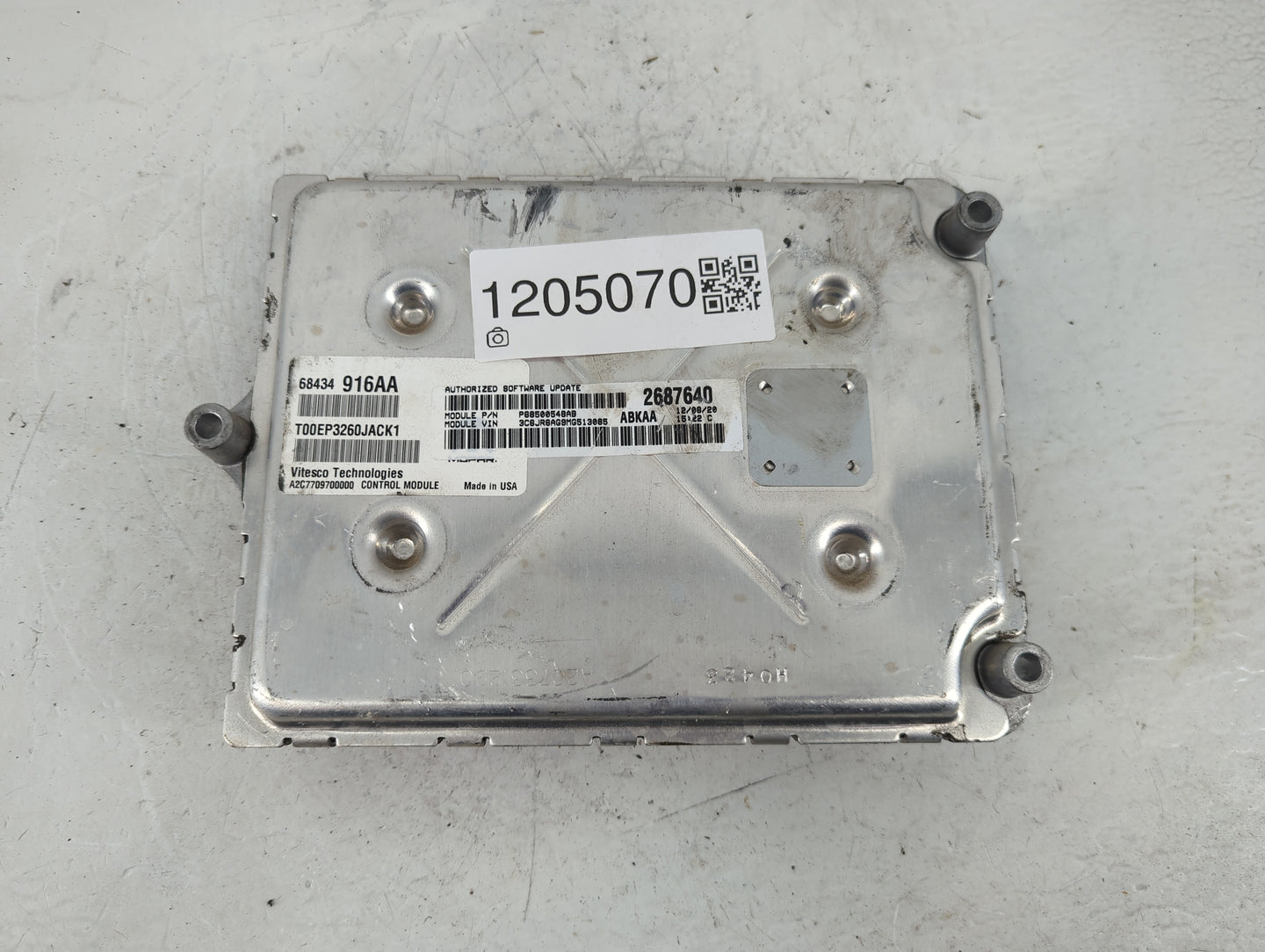 2021 Dodge Ram 1500 PCM Engine Control Computer ECU ECM PCU OEM P/N:68434916AA Fits Fits 2022 OEM Used Auto Parts - Oemuseda