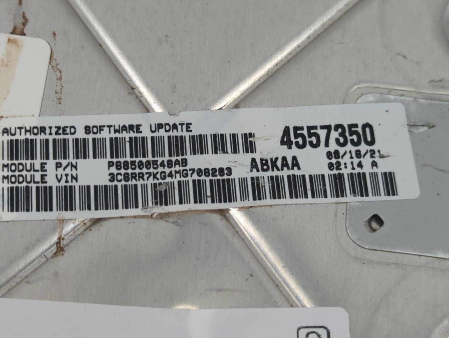 2021 Dodge Ram 1500 PCM Engine Control Computer ECU ECM PCU OEM P/N:68434916AB Fits Fits 2022 OEM Used Auto Parts - Oemuseda