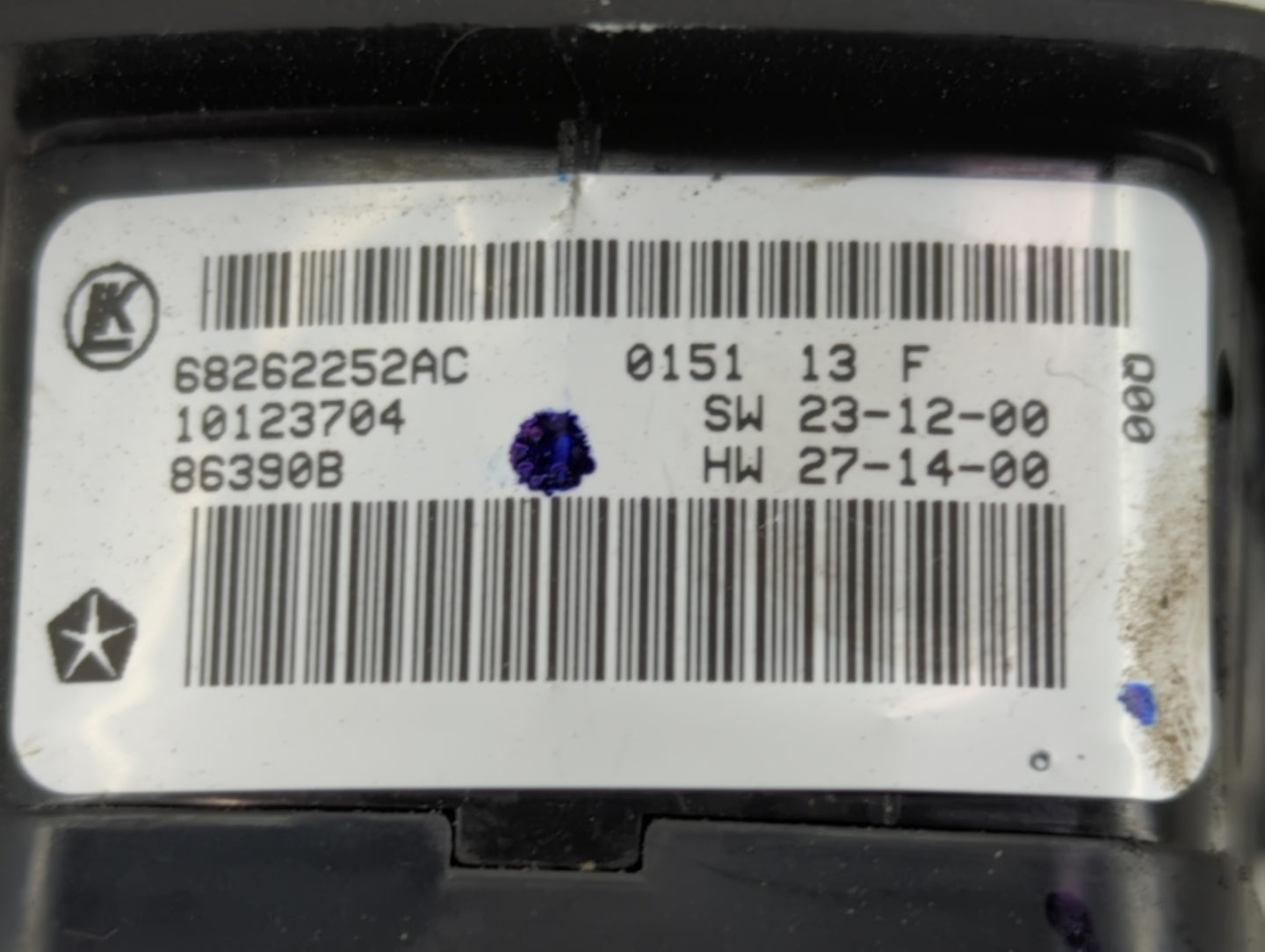 2021 Dodge Ram 1500 Master Power Window Switch Replacement Driver Side Left P/N:686262252AC Fits OEM Used Auto Parts - Oemus