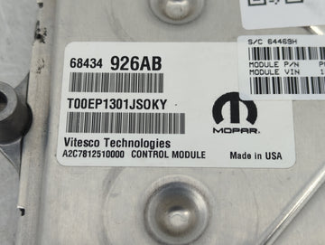 2021 Dodge Ram 1500 PCM Engine Control Computer ECU ECM PCU OEM P/N:68434926AB Fits Fits 2020 2022 OEM Used Auto Parts