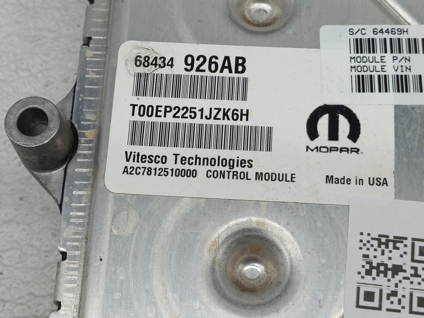 2021 Dodge Ram 1500 PCM Engine Control Computer ECU ECM PCU OEM P/N:68434926AB Fits Fits 2020 2022 OEM Used Auto Parts - Oem
