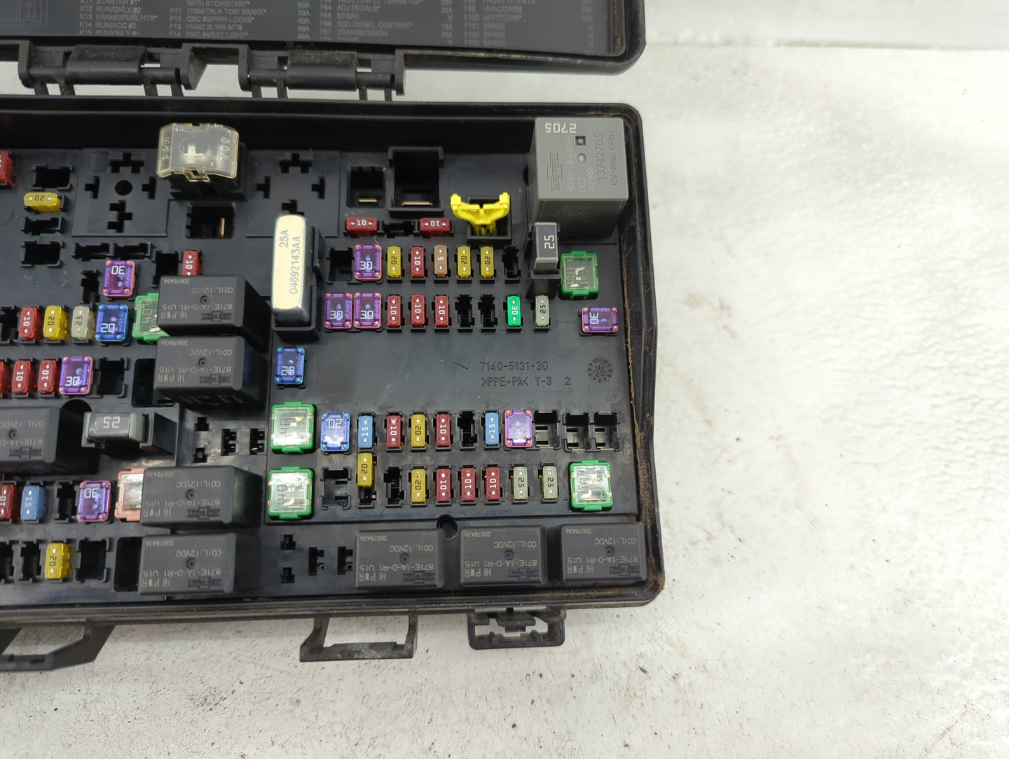 2021 Dodge Ram 1500 Fusebox Fuse Box Panel Relay Module P/N:7140-1980-30 Fits OEM Used Auto Parts - Oemusedautoparts1.com