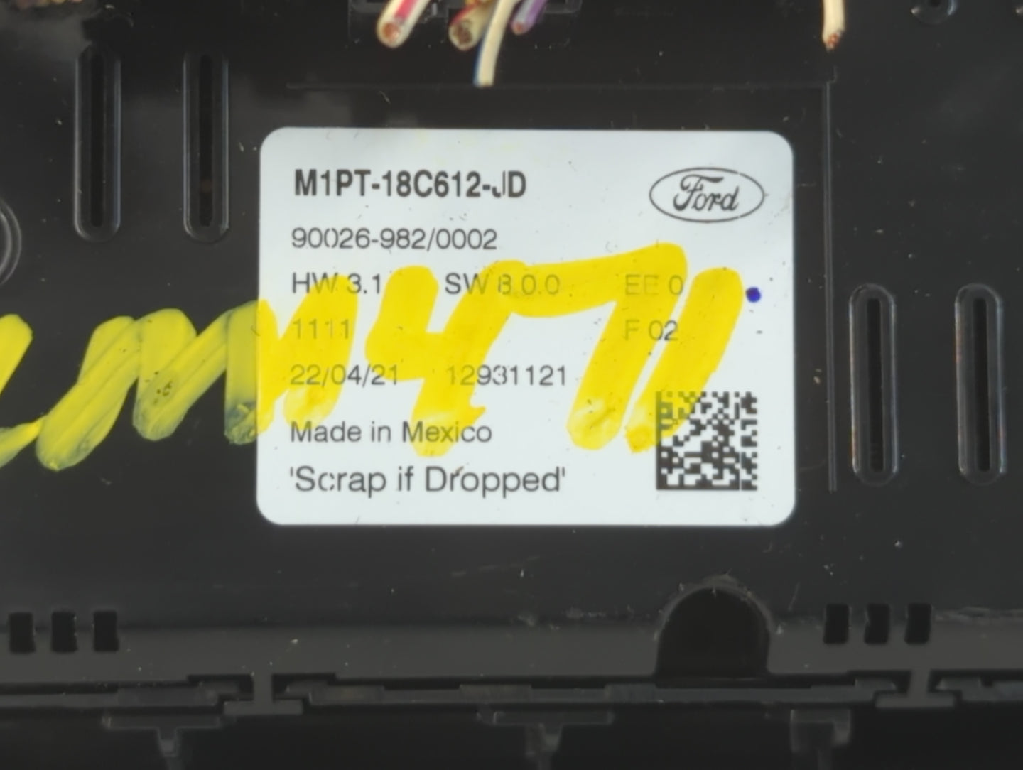 2021 Ford Bronco Climate Control Module Temperature AC/Heater Replacement P/N:12931121 M1PT-18C612-JD Fits OEM Used Auto Par