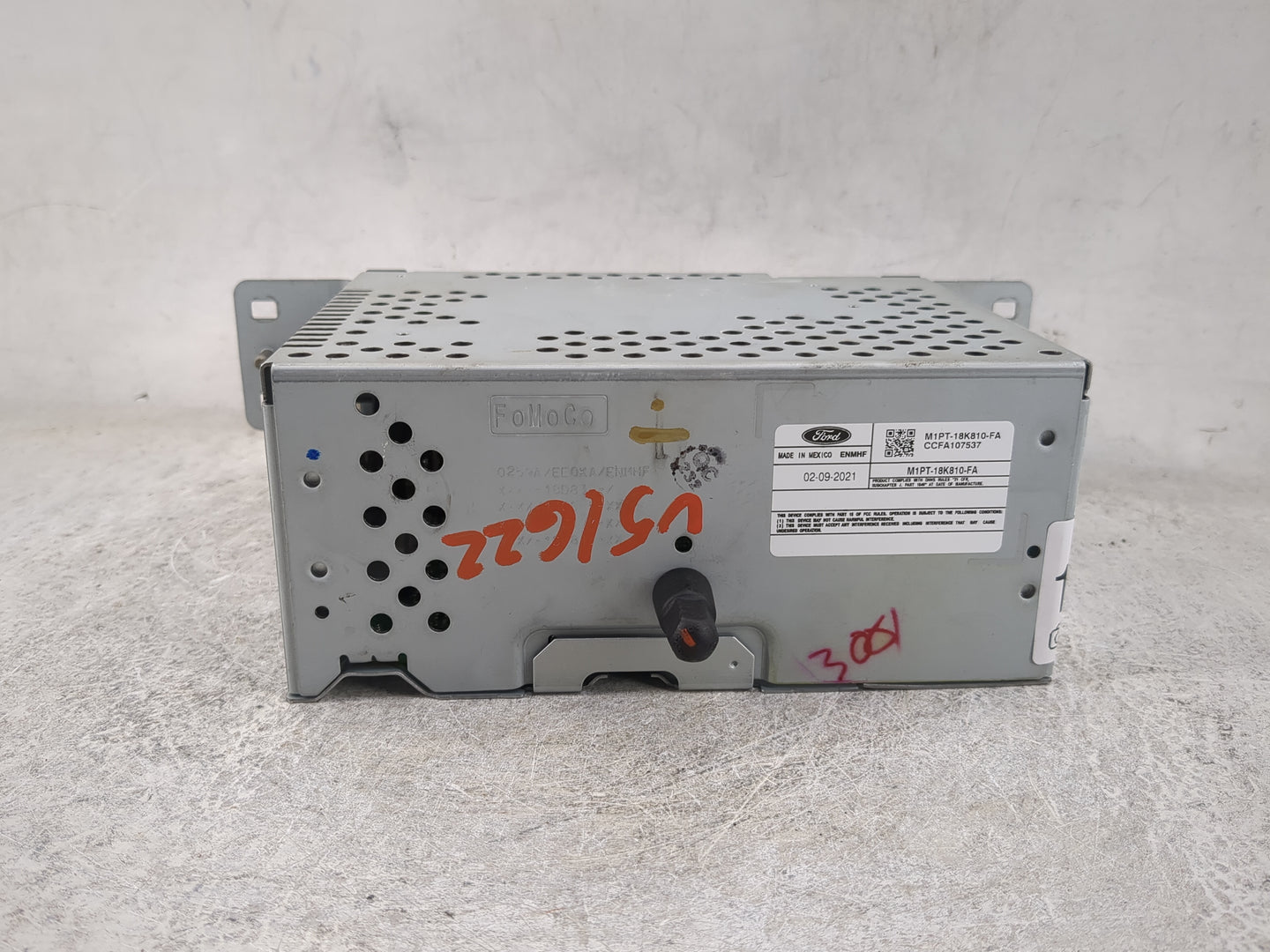 2021-2022 Ford Bronco Sport Radio AM FM Cd Player Receiver Replacement P/N:M1PT-18K810-FA CCFA107537 Fits Fits 2021 2022 OEM