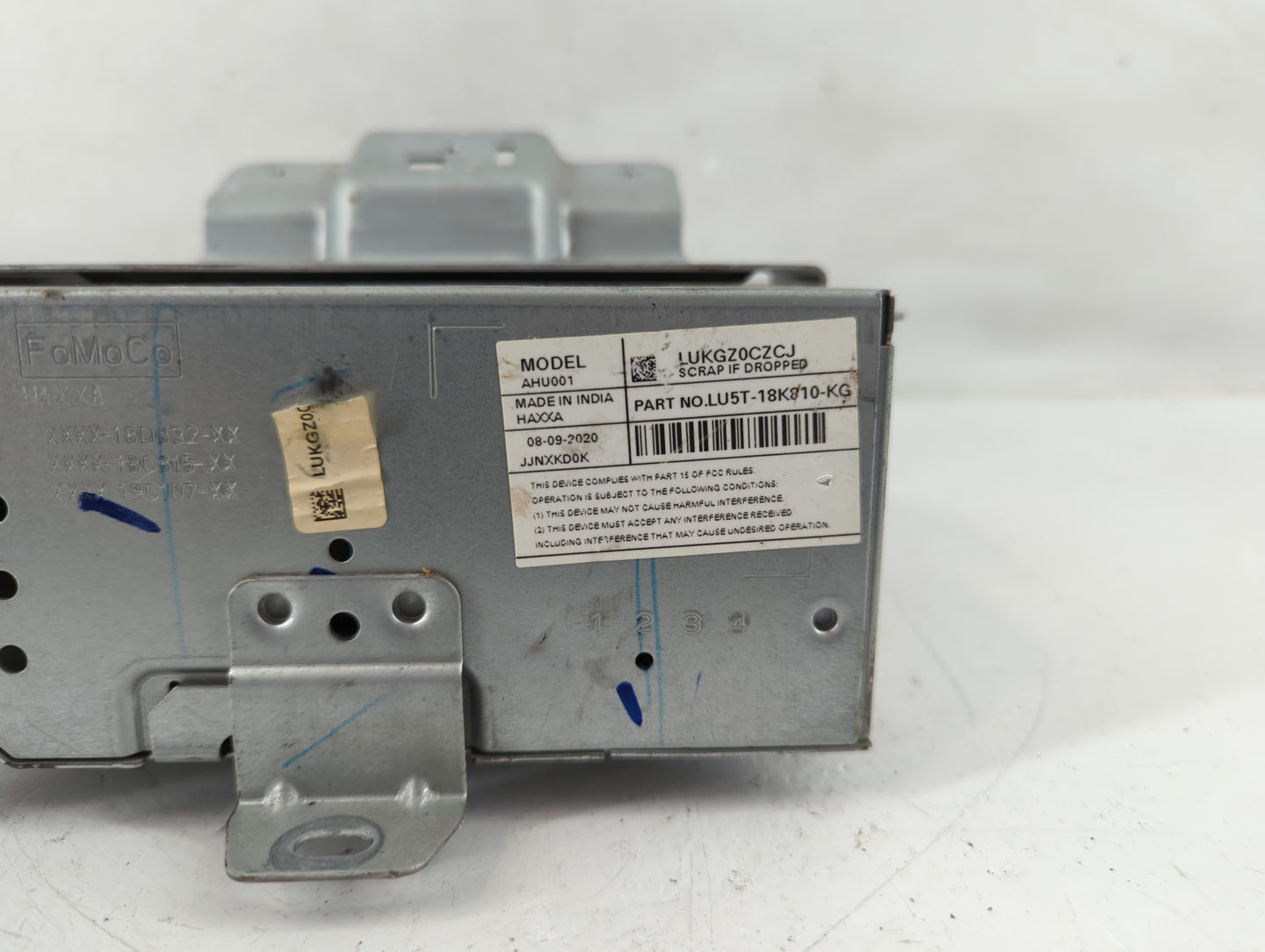 2021-2022 Ford Ecosport Radio AM FM Cd Player Receiver Replacement P/N:LU5T-18K810-KG Fits Fits 2021 2022 OEM Used Auto Part