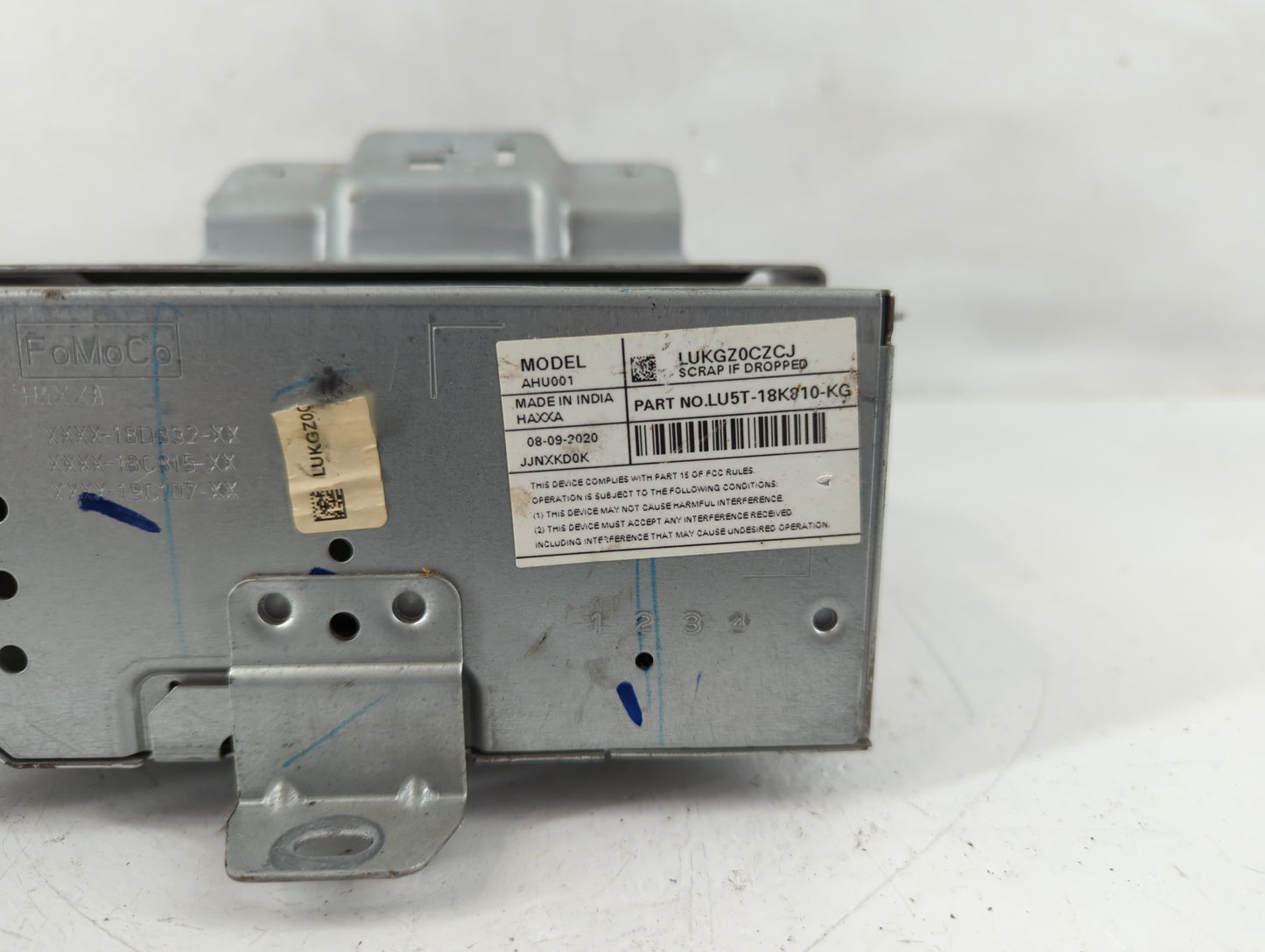 2021-2022 Ford Ecosport Radio AM FM Cd Player Receiver Replacement P/N:LU5T-18K810-KG Fits Fits 2021 2022 OEM Used Auto Part