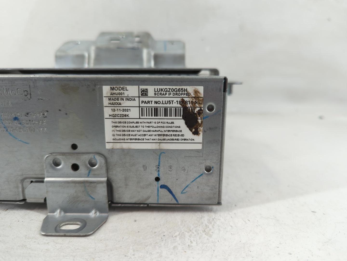 2021-2022 Ford Ecosport Radio AM FM Cd Player Receiver Replacement P/N:LU5T-18K819 Fits Fits 2021 2022 OEM Used Auto Parts -