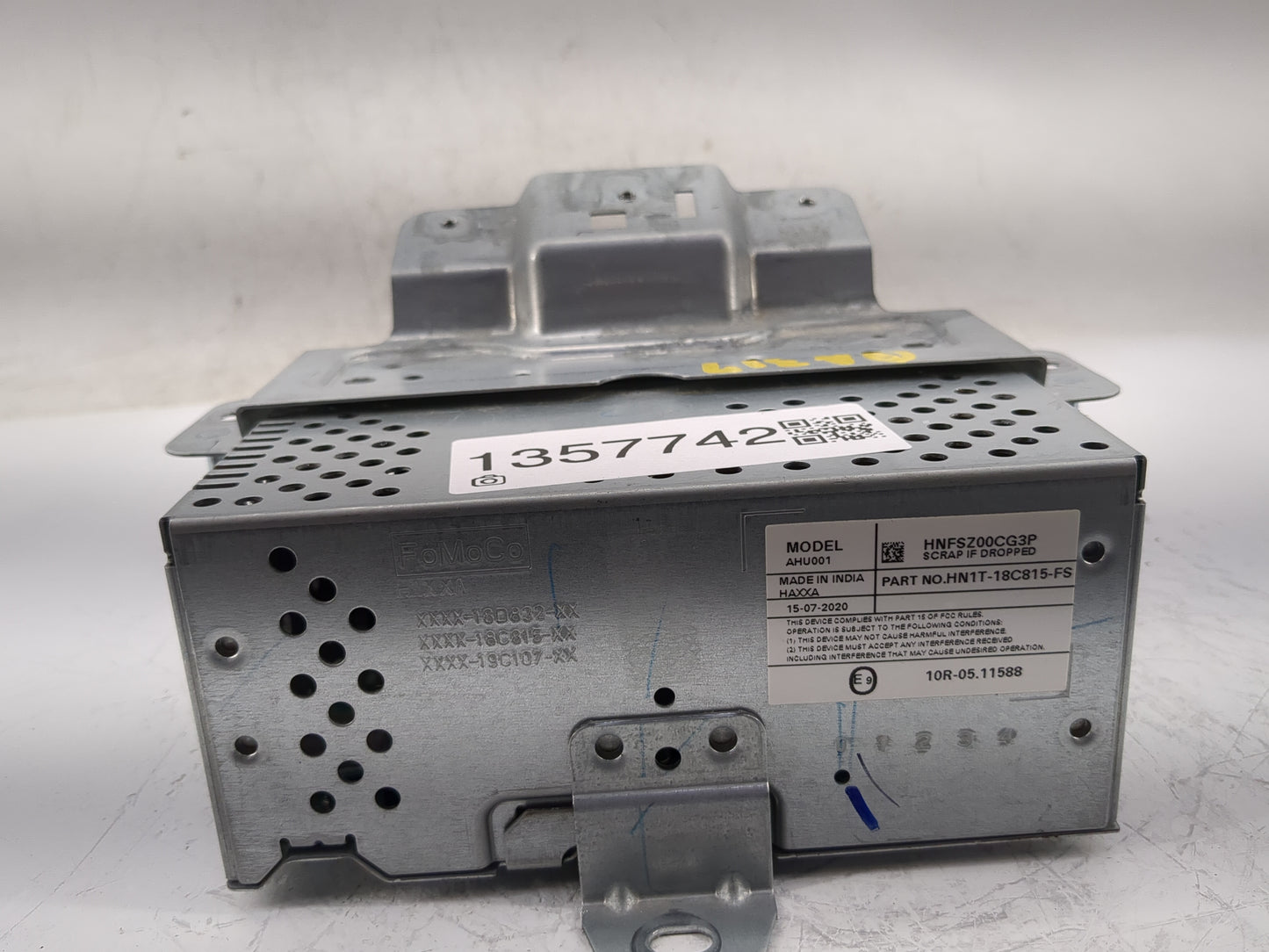 2018-2022 Ford Ecosport Radio AM FM Cd Player Receiver Replacement P/N:HN1T-18C815-FS LU5T-18K810-KG Fits OEM Used Auto Part
