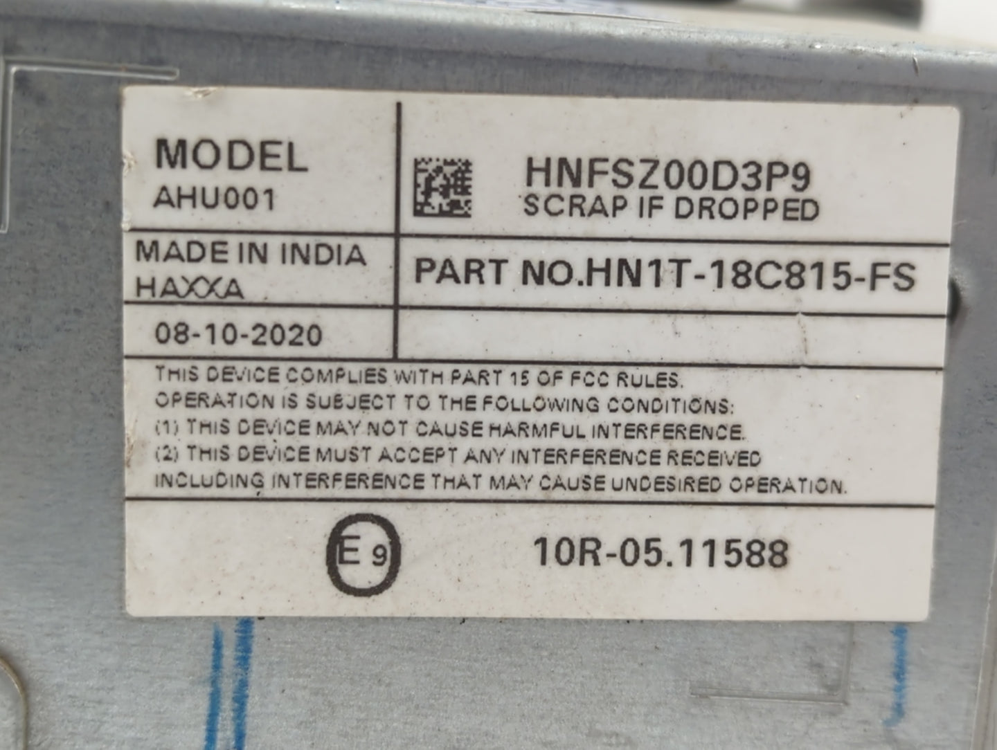 2018-2022 Ford Ecosport Radio AM FM Cd Player Receiver Replacement P/N:HN1T-18C815-FS Fits Fits 2018 2019 2020 2021 2022 OEM