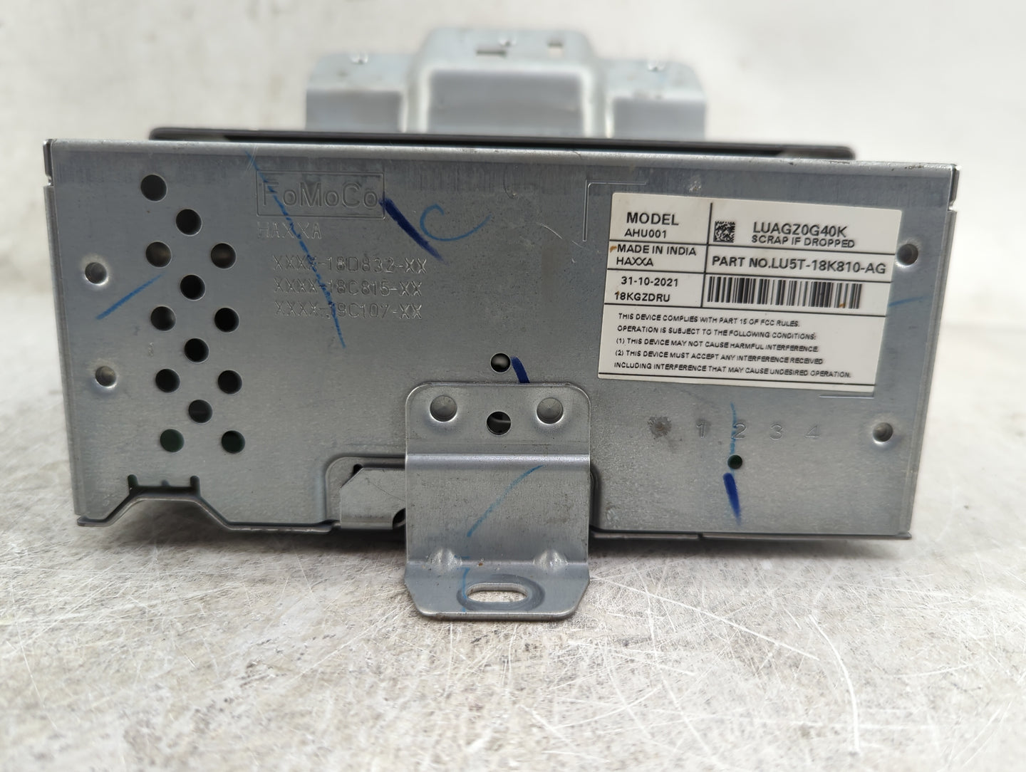 2018-2022 Ford Ecosport Radio AM FM Cd Player Receiver Replacement P/N:LU5T-18K810-AG LUAGZ0G40K Fits OEM Used Auto Parts - 