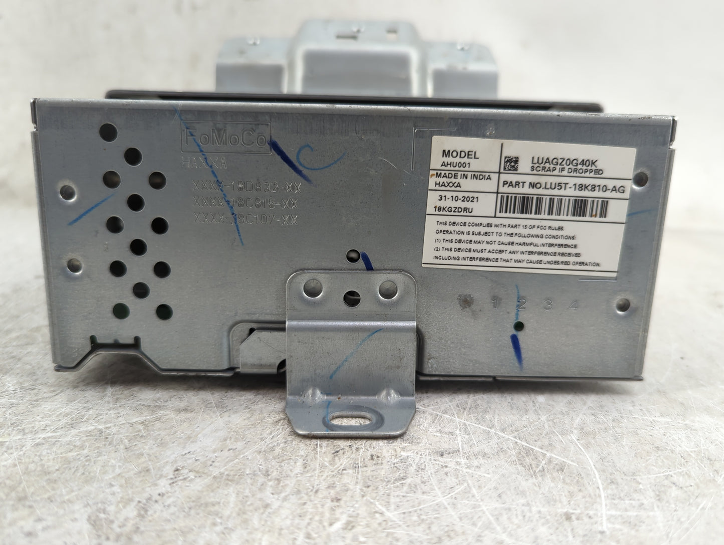 2018-2022 Ford Ecosport Radio AM FM Cd Player Receiver Replacement P/N:LU5T-18K810-AG LUAGZ0G40K Fits OEM Used Auto Parts - 