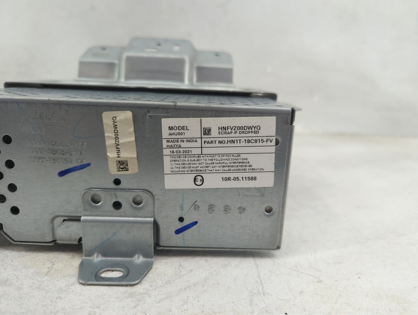 2018-2022 Ford Ecosport Radio AM FM Cd Player Receiver Replacement P/N:HNFVZ00DWYQ HN1T-18C815-FV Fits OEM Used Auto Parts -