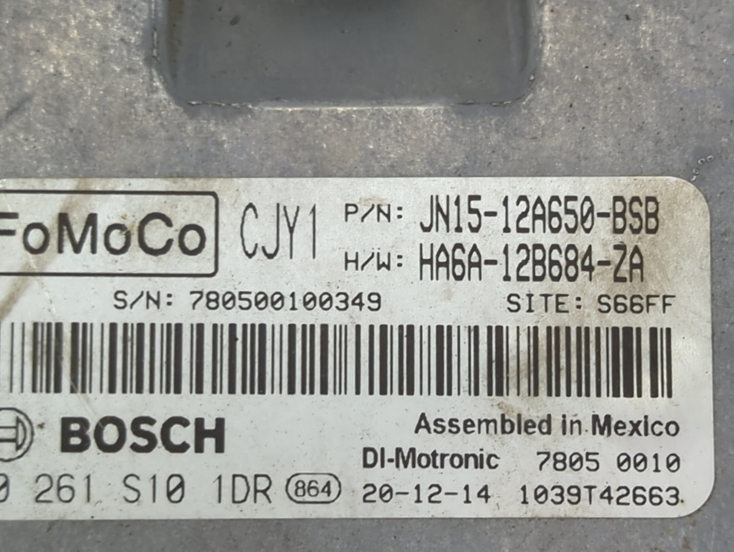 2018-2022 Ford Ecosport PCM Engine Control Computer ECU ECM PCU OEM P/N:JN15-12A650-BSB HA6A-12B684-ZA Fits OEM Used Auto Pa