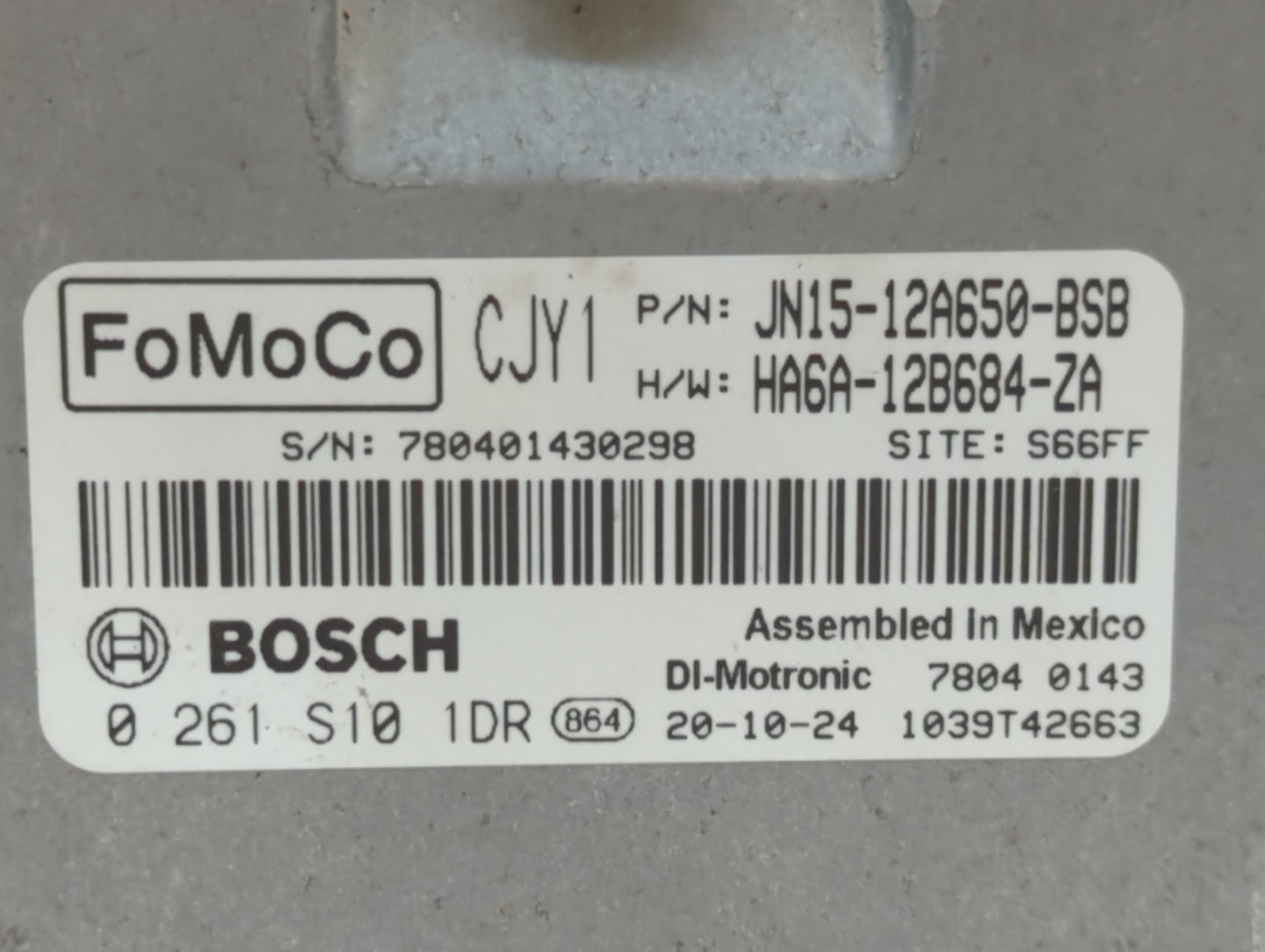2018-2021 Ford Ecosport PCM Engine Control Computer ECU ECM PCU OEM P/N:CU5T-14A624-BA JN15-12A650-BSB Fits OEM Used Auto Pa
