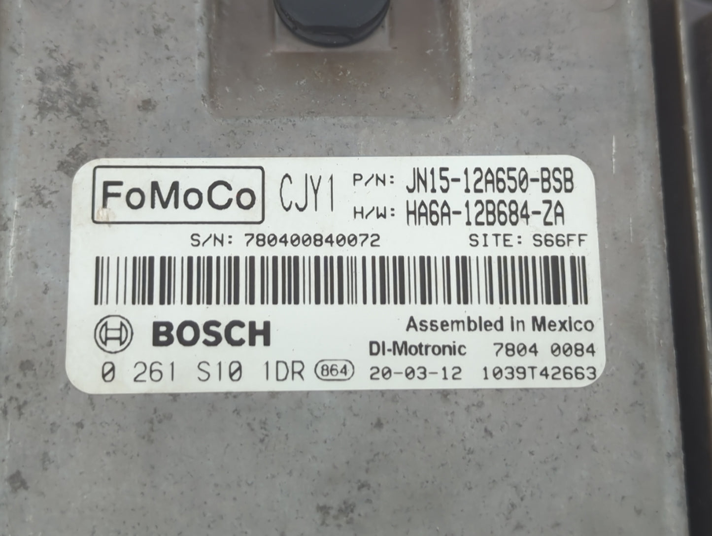2018-2021 Ford Ecosport PCM Engine Control Computer ECU ECM PCU OEM P/N:JN15-12A650-BSB Fits Fits 2018 2019 2020 2021 OEM Us