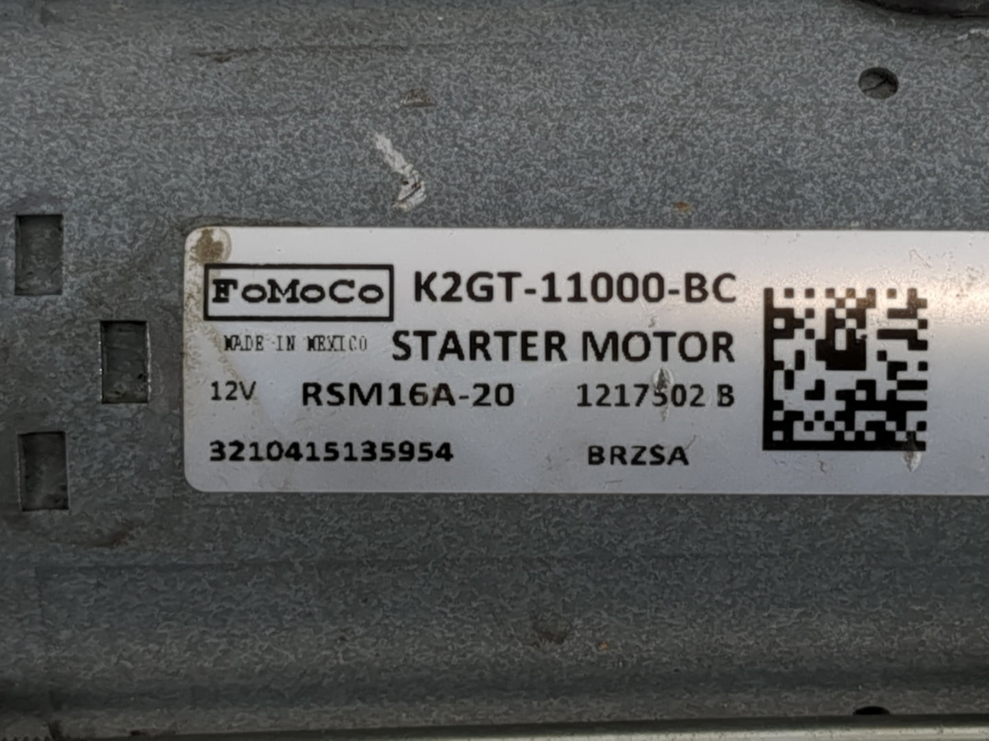 2019-2020 Ford Edge Car Starter Motor Solenoid OEM P/N:K2GT-11000-BC Fits Fits 2019 2020 2021 2022 OEM Used Auto Parts - Oem