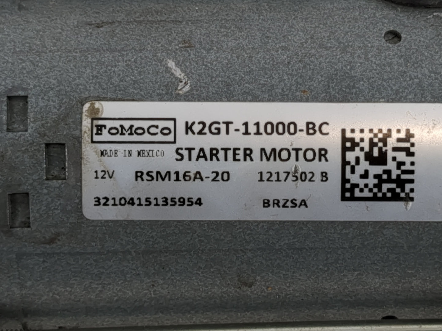 2019-2020 Ford Edge Car Starter Motor Solenoid OEM P/N:K2GT-11000-BC Fits Fits 2019 2020 2021 2022 OEM Used Auto Parts - Oem