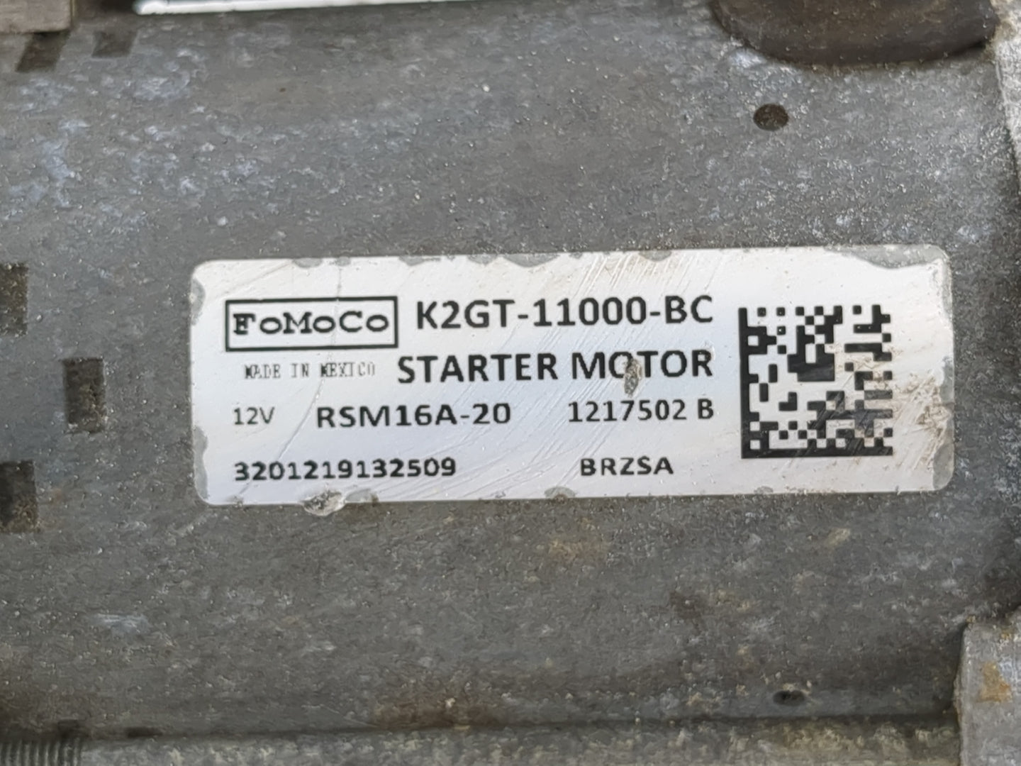 2019-2020 Ford Edge Car Starter Motor Solenoid OEM P/N:K2GT-11000-BC K2GT-11000-BB Fits Fits 2019 2020 2021 2022 OEM Used Au